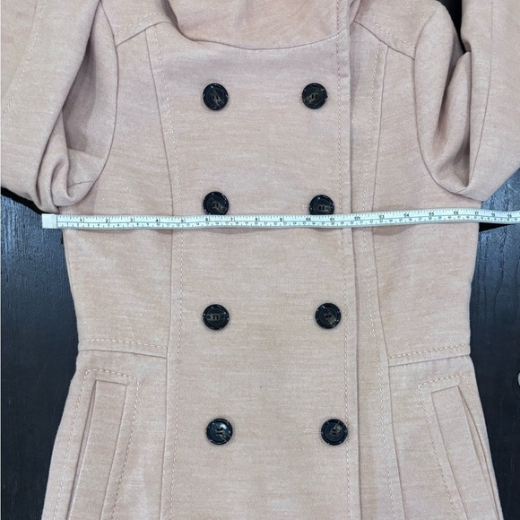 H&M Light Pink Blush Double Breasted Jacket Coat Trench Size 6 - Picture 11 of 11